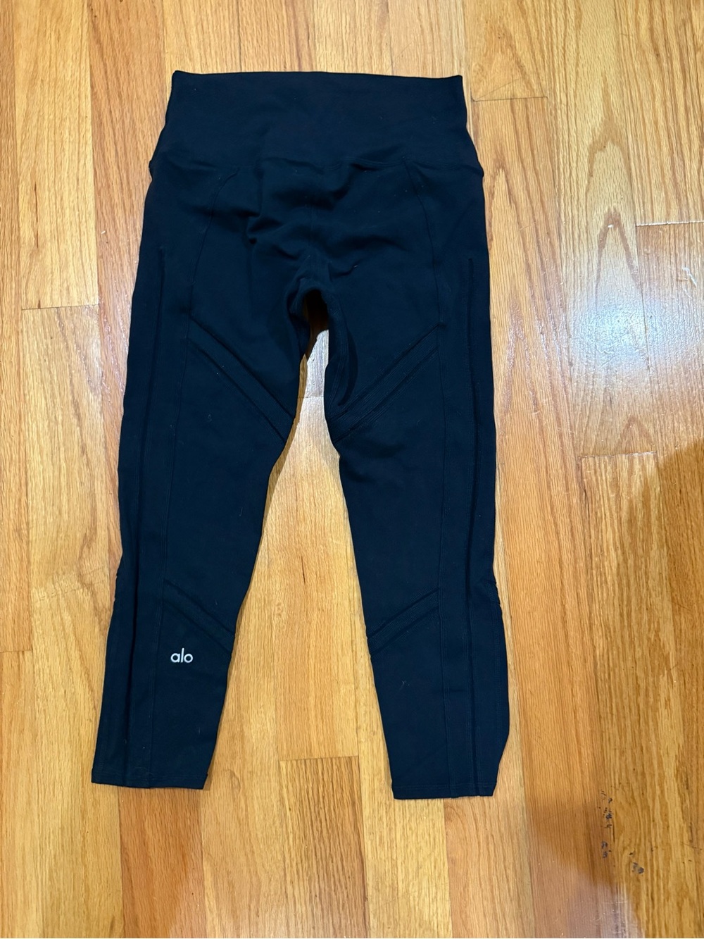 Alo Yoga High-Waist Seamless Moto Crop 21" Leggings Black M - Picture 4 of 8